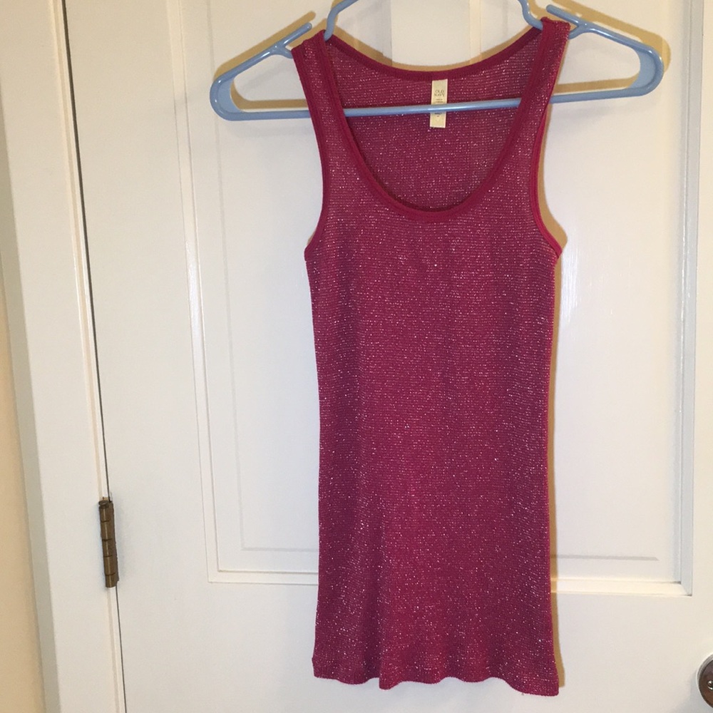 Sparkly pink tank